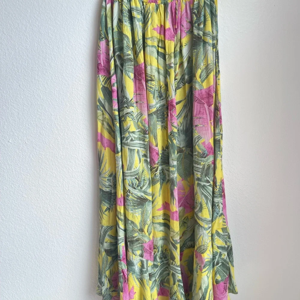 Cynthia Rowley Yellow‎ & Pink Tropical Button-Front Dress